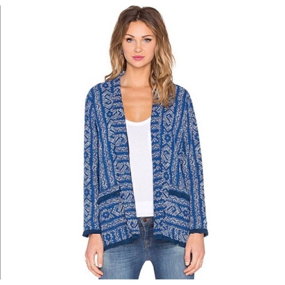 Velvet by Graham & Spencer Blazer Jacket Small Printed Woven